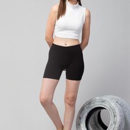 UllasPemium Black Cotton Sports Shorts-image-70