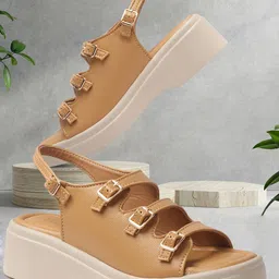 VENDOZ Platform Heel Sandals-33