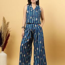 RAASSIO Printed Top & Palazzos Co-Ords-picture-18