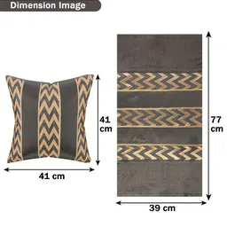 RUBOXA Grey Set of 7 Striped Square Cushion Covers image 3