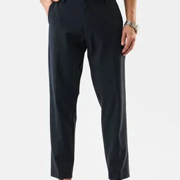 Snitch Men Slim Fit Mid-Rise Wrinkle Free Trousers-picture-12