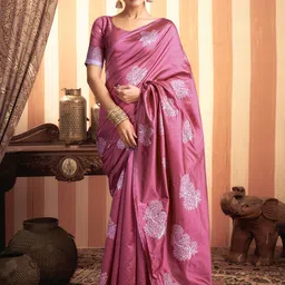 Mitera Ethnic Motifs Zari Pure Silk Banarasi Saree-picture-21