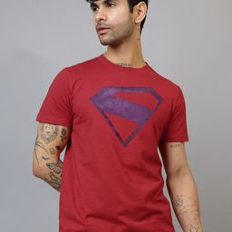 Free Authority Superman Printed Round Neck Cotton T-shirt-image-63