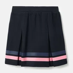 United Colors of Benetton Girls Striped Pure Cotton Flared Mini Skirt-picture-40