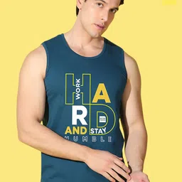 WOOSTRO Pack Of 2 Printed Gym Vests VWS26(HARD YELLOW)(HARD PEACOCK)-image-30
