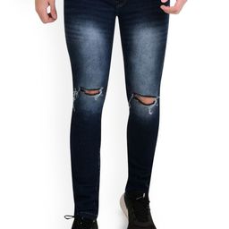 LINARIA Men Classic Slim Fit Slash Knee Heavy Fade Jeans-image-71