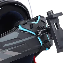 Helmet Chin Mount with Mobile Holder & Screw Compatible with All Smart Phone Helmet Mount-image-39