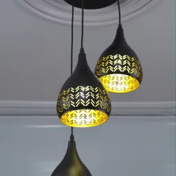 Pendant Light with Rustic Black Metal Retro Matte Black Adjustable 3-Lights Hanging Light Pendant Lamp Fixture for Kitchen Island, Barn, Dining Room, Cafe, Farmhouse DLAF-01 Pendants Ceiling Lamp-7