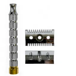 tinku DOUBLE EDGE BRASS SAFETY RAZOR (T9001-OC) OPEN COMB, Men image 3