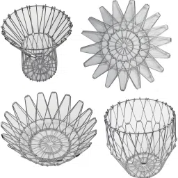 Stainless Steel Fruit Basket Foldable Fruit Stand Collapsible Basket For Kitchen Stainless Steel Fruit & Vegetable Basket-image-0