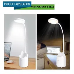 shopogenix Study lamp Rechargeable Led Touch With Mobile Stand, Pen Holder Study Lamp image 5