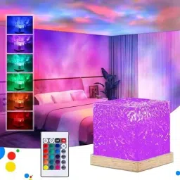 udropmore USB Dynamic Water Pattern Color Changing LED Table Lamp image 2