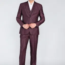 Men 3PC NOTCH REV W/C BASIC TRSR - S.SLIM FT Self Design Suit-picture-17