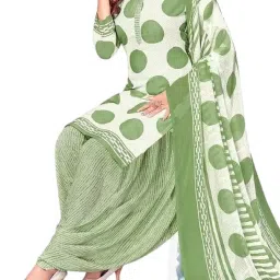 Unstitched Crepe Salwar Suit Material Printed-image-70