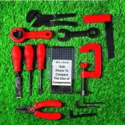 12 Pcs Tool Kit Pretend Play Toy, Engineer Workshop, Role Play Toys for 3+ Years-1