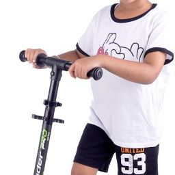 Folding kick scooter with adjustable handle for agegroup 2-6 years (blk/green) Kids Scooter-image-28