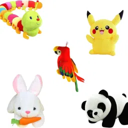 white-rbbt, pikachu, red-parrt, cater-pler, cute-panda - 25 cm-21