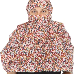 Floral Print Pure Cotton Women Maroon Scarf, Fancy Scarf, Stole-image-33