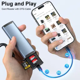 SCALEBEE 9 in 1 SDHC Micro Card Reader Holder Case High Speed USB 3.1 Type-C SD/TF 5Gbps Card Reader image 3