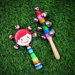 Jhunjhuna Wooden Non Toxic Colorful Rattle Toys/Dugi Dugi Rattle Sweet hunJhuna Rattle-17