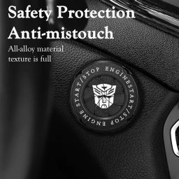 otoroys Metal Car Interior modification start engine stop button ignition switch rotary Car Dashboard Cover image 4