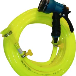 10 Meter (32.5 Feet) , Flexible Pipe with 8 mode spray gun For garden ,Cleaning floor, car wash & multipurpose uses Hose Pipe-picture-21