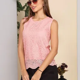 SZN Women Sleeveless Lace Regular Top-picture-39