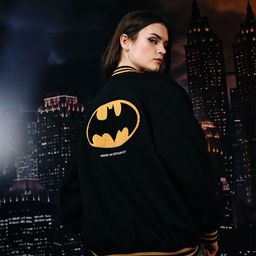 Bonkers Corner Women Longline Varsity Jacket with Patchwork-image-68