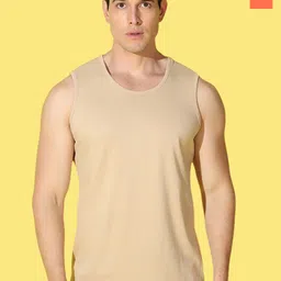 WOOSTRO 2-Pcs Odour-Free Combed Cotton Innerwear Vests VWS26(MORE ORANGE)(PLAIN RUST)-image-93