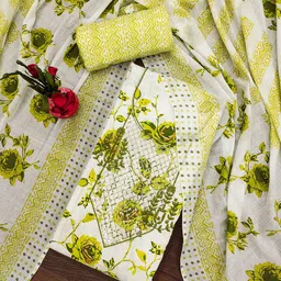 HERE&NOW Embellished Unstitched Dress Material-picture-16