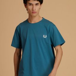 Albion By CnM Men Solid Round Neck Pure Cotton Relaxed Fit T-shirt-image-38