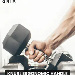 GRIP Set Of 2 Hexagon Fixed Weight Dumbbells - 10 kg Each image 3