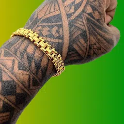 Dynamic Retail Global Men Gold-Plated Stainless Steel Link Bracelet-picture-40