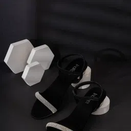 Indifeet Women Embellished Block Heel Sandals-picture-9
