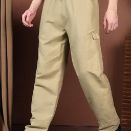 Kotty Men Relaxed Easy Wash Cargos Trousers-image-81