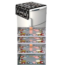 LooMantha 5-Pcs Pink & Black Printed Refrigerator Appliance Covers-image-35