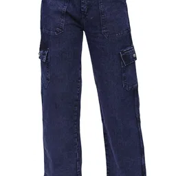 kitty-fashion Women Jean Wide Leg High-Rise Highly Distressed Jeans-image-89