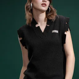 ESPYR By Tokyo Talkies Women Sleeveless Pullover Sweater-image-17