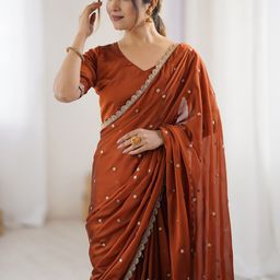 Saree mall Embellished Sequinned Pure Georgette Sarees-34