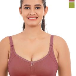 elina Pack Of 2 Full Coverage Lightly Padded Cotton Minimizer Bra-image-56