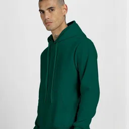 Mast & Harbour Men Solid Cotton Fleece Hooded Sweatshirt-image-118