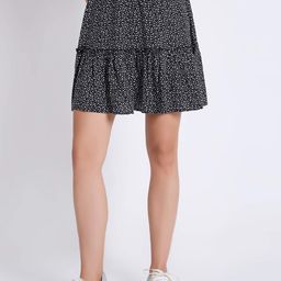 French Theory Printed Mini Flared Skirts-image-114
