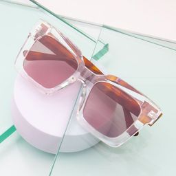 Ted Smith Unisex Square Sunglasses with UV Protected Lens EMILY_C2-27