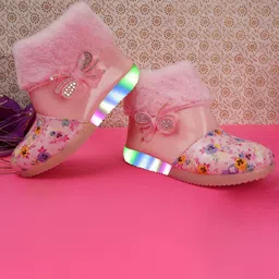 BAESD Girls Embellished Ankle-Length LED Light Boots-25