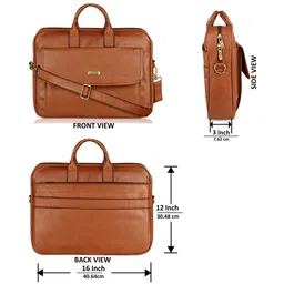 LOREM Men Textured Laptop Bag image 4