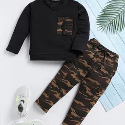 Toonyport Boys Printed High Neck Long Sleeves Sweatshirt With Trouser-image-57