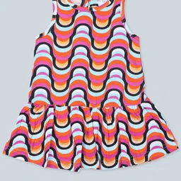 Baby Co Organics Girls Abstract Printed Sleeveless A-Line Dress-image-32