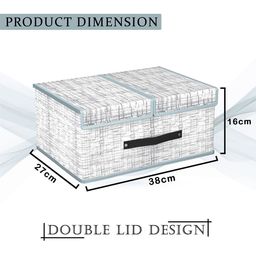 Kuber Industries Grey 5 Pieces Printed Foldable Multi-Utility Organisers image 4