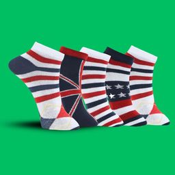 MJE Men Pack Of 5 Printed Ankle Length Socks-image-65