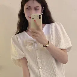 HERE&NOW Women V-Neck Short Sleeves Top-picture-52